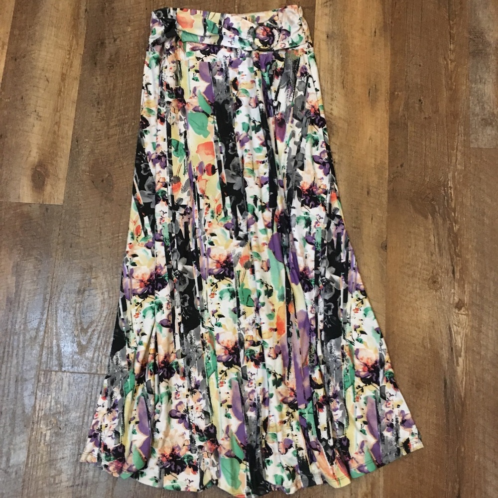 Robert Louis floral patterned maxi skirt